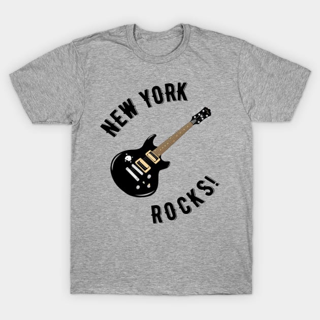 New York Rocks! T-Shirt by MessageOnApparel